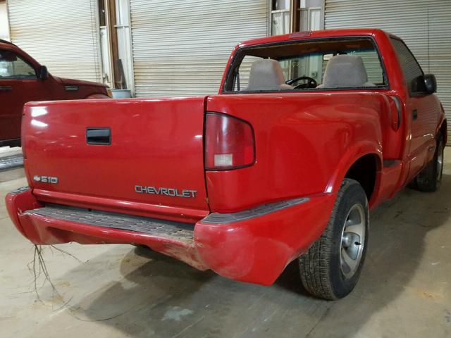 1GCCS145818104371 - 2001 CHEVROLET S TRUCK S1 RED photo 4