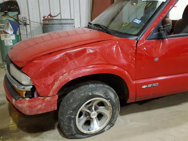 1GCCS145818104371 - 2001 CHEVROLET S TRUCK S1 RED photo 9