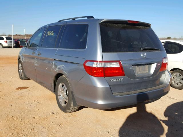 5FNRL38736B092118 - 2006 HONDA ODYSSEY EX BLUE photo 3