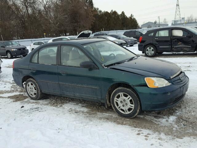 2HGES16371H928149 - 2001 HONDA CIVIC DX GREEN photo 1