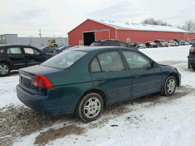 2HGES16371H928149 - 2001 HONDA CIVIC DX GREEN photo 4