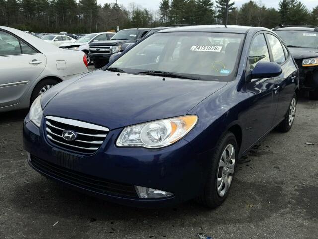 KMHDU4AD5AU886725 - 2010 HYUNDAI ELANTRA BL BLUE photo 2