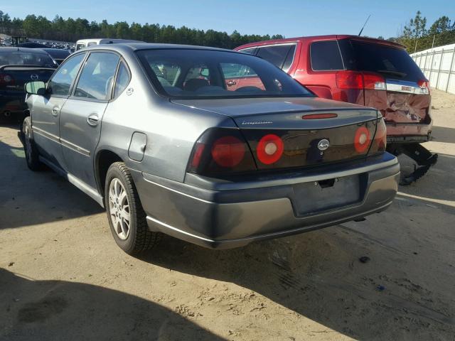 2G1WF52E959121341 - 2005 CHEVROLET IMPALA GRAY photo 3