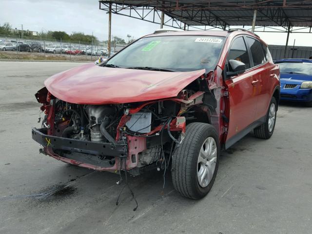 JTMZFREV3DD024614 - 2013 TOYOTA RAV4 LE RED photo 2