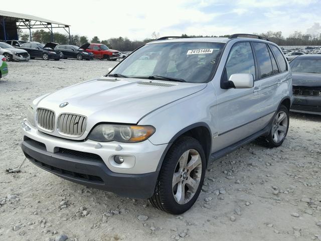 5UXFA13576LY42831 - 2006 BMW X5 3.0I SILVER photo 2