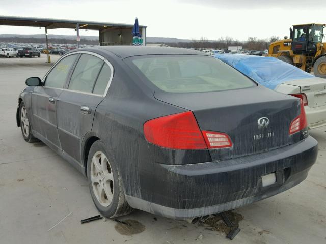 JNKCV51E93M303859 - 2003 INFINITI G35 BLACK photo 3