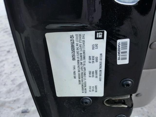 1G1ZT64805F216249 - 2005 CHEVROLET MALIBU MAX 黑色 照片 10