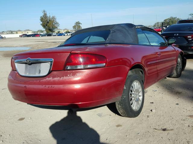 1C3EL45X86N211165 - 2006 CHRYSLER SEBRING BURGUNDY photo 4