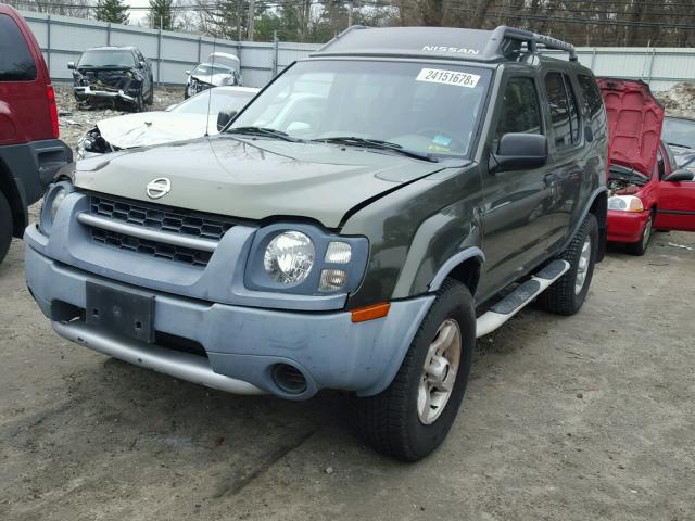 5N1ED28Y74C680267 - 2004 NISSAN XTERRA XE GREEN photo 2