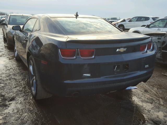 2G1FC1E34D9110001 - 2013 CHEVROLET CAMARO LT BLACK photo 3