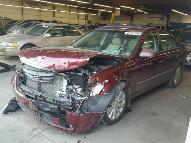 5NPEU46F19H497699 - 2009 HYUNDAI SONATA SE RED photo 2