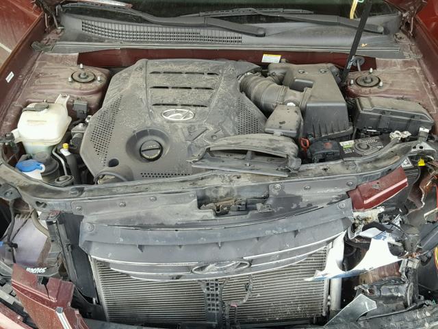 5NPEU46F19H497699 - 2009 HYUNDAI SONATA SE RED photo 7