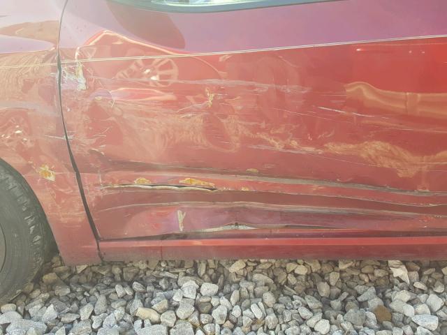 KNAFU6A26A5168227 - 2010 KIA FORTE EX RED photo 9