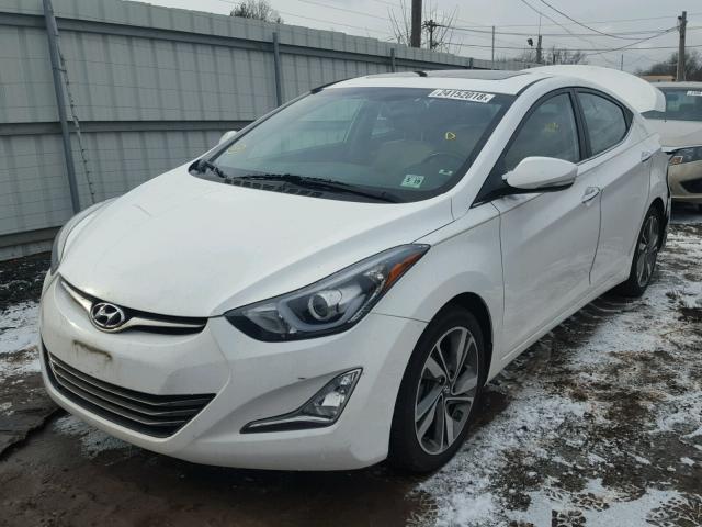 5NPDH4AE2EH495002 - 2014 HYUNDAI ELANTRA SE WHITE photo 2