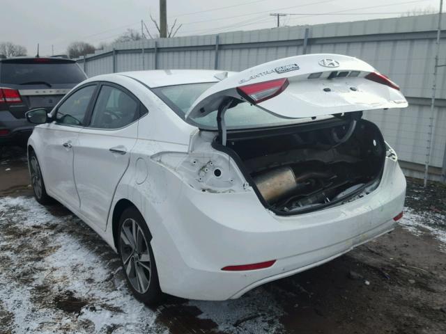 5NPDH4AE2EH495002 - 2014 HYUNDAI ELANTRA SE WHITE photo 3