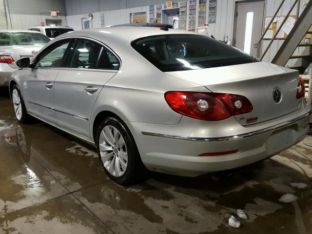 WVWMN9AN3AE529254 - 2010 VOLKSWAGEN CC SPORT SILVER photo 3