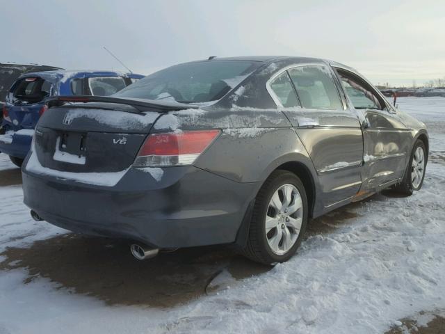 1HGCP36889A013739 - 2009 HONDA ACCORD EXL GRAY photo 4