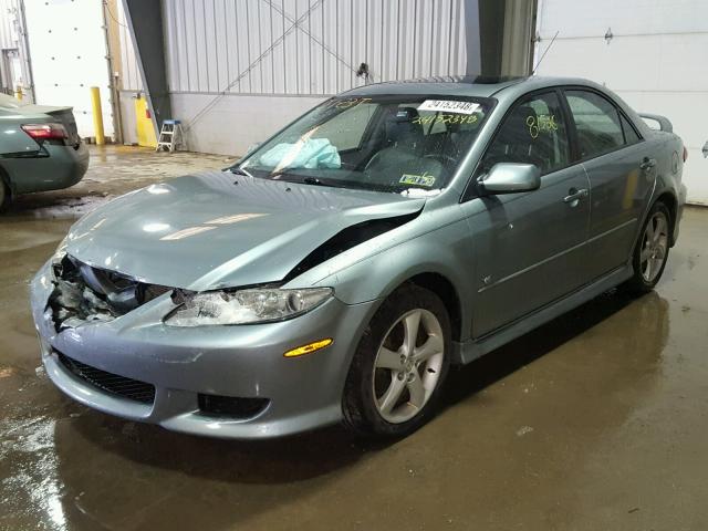 1YVFP80D845N95979 - 2004 MAZDA 6 S GREEN photo 2