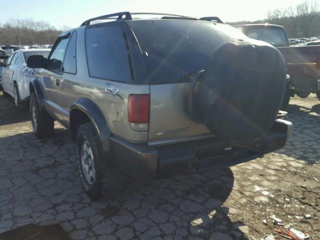 1GNCT18W4YK283576 - 2000 CHEVROLET BLAZER BEIGE photo 3