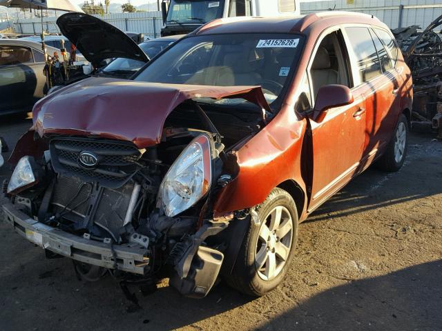 KNAFG525277083604 - 2007 KIA RONDO BASE RED photo 2