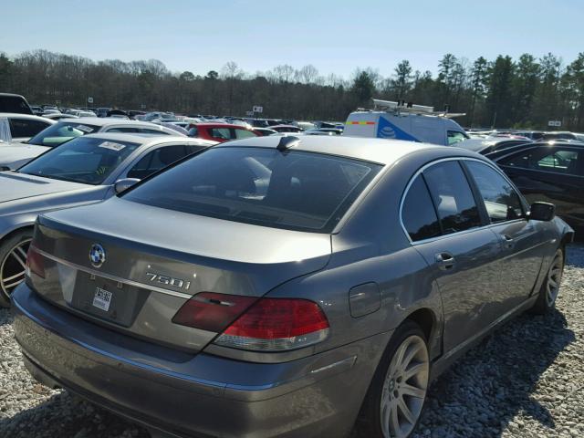 WBAHL83576DT00651 - 2006 BMW 750 I GRAY photo 4