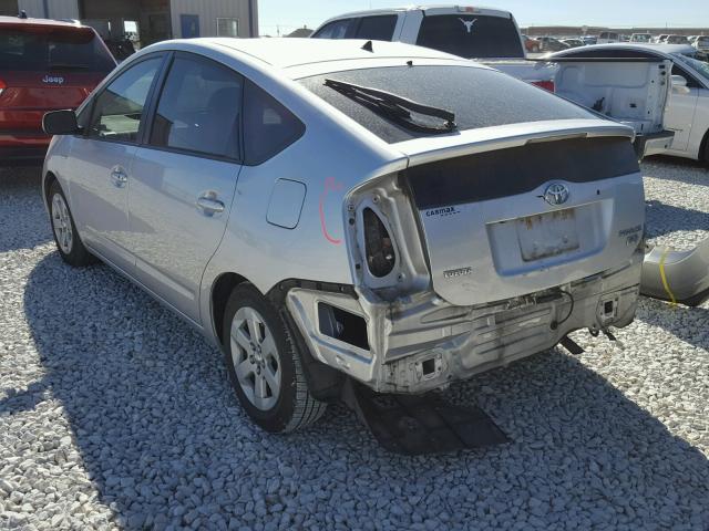 JTDKB20U083381747 - 2008 TOYOTA PRIUS SILVER photo 3