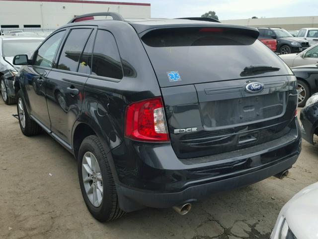 2FMDK3GC1DBB06566 - 2013 FORD EDGE SE BLACK photo 3