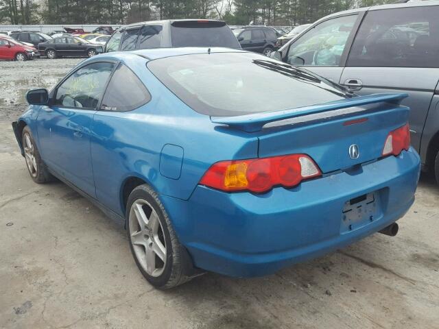 JH4DC54802C007939 - 2002 ACURA RSX TEAL photo 3