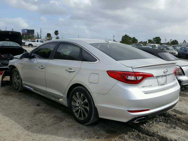 5NPE34AF7FH087754 - 2015 HYUNDAI SONATA SPO SILVER photo 3