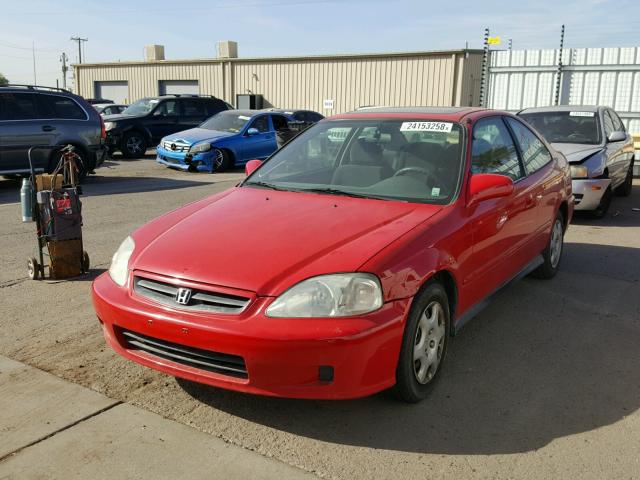 1HGEJ8244YL031121 - 2000 HONDA CIVIC EX RED photo 2