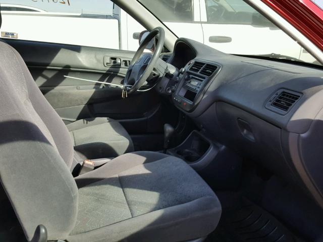 1HGEJ8244YL031121 - 2000 HONDA CIVIC EX წითელი ფოტო 5
