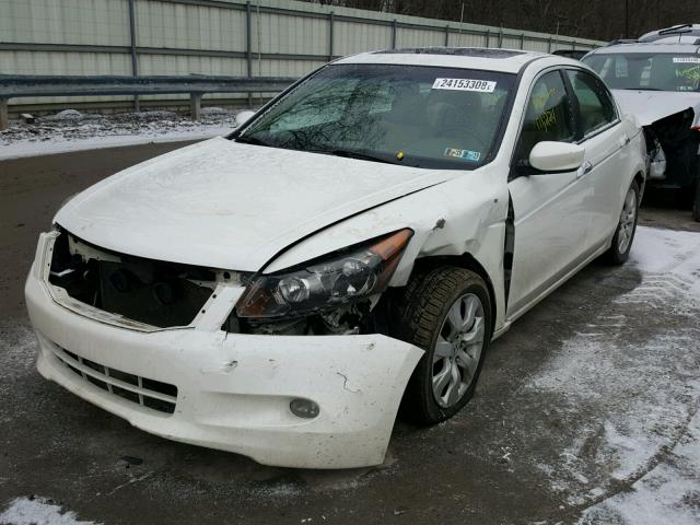 1HGCP36708A011179 - 2008 HONDA ACCORD EX WHITE photo 2