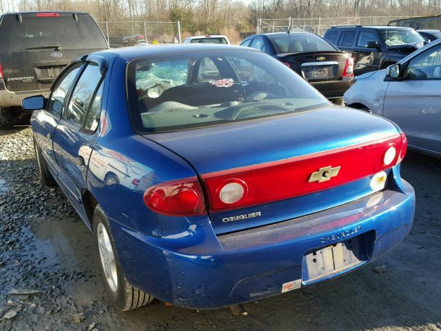 1G1JC52F547265917 - 2004 CHEVROLET CAVALIER BLUE photo 3