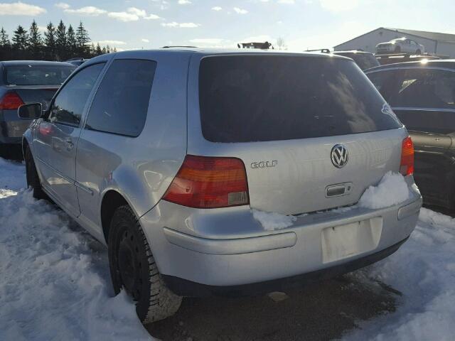 WVWBS21J31W087252 - 2001 VOLKSWAGEN GOLF GL GRAY photo 3