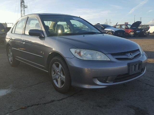 2HGES25765H534156 - 2005 HONDA CIVIC EX GRAY photo 1