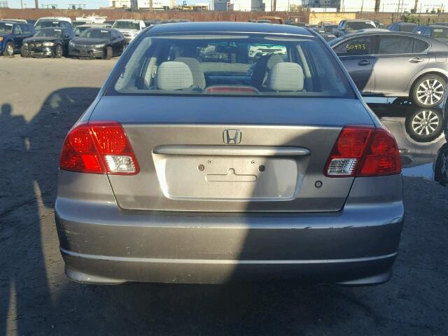 2HGES25765H534156 - 2005 HONDA CIVIC EX GRAY photo 9