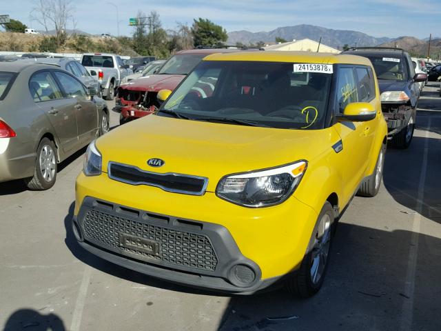 KNDJP3A56E7077918 - 2014 KIA SOUL + YELLOW photo 2