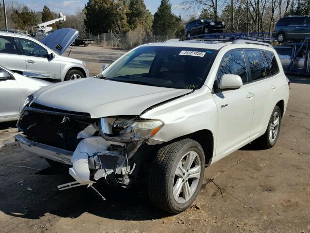 JTEDS43A082049072 - 2008 TOYOTA HIGHLANDER WHITE photo 2