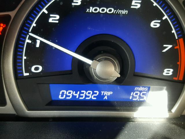 2HGFA1E88AH545230 - 2010 HONDA CIVIC EX ნაცრისფერი ფოტო 8