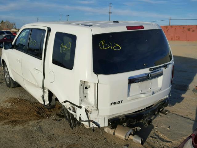 5FNYF3H52EB008886 - 2014 HONDA PILOT EXL WHITE photo 3