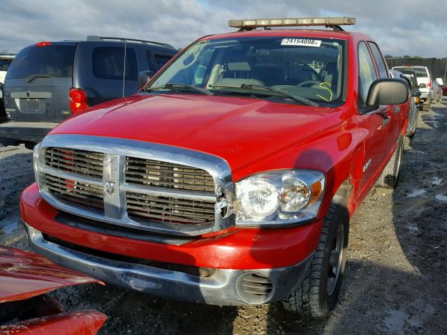 1D7HA18N08S604109 - 2008 DODGE RAM 1500 S RED photo 2