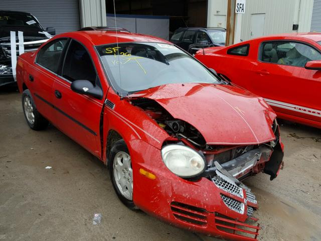 1B3ES26C64D589066 - 2004 DODGE NEON BASE RED photo 1