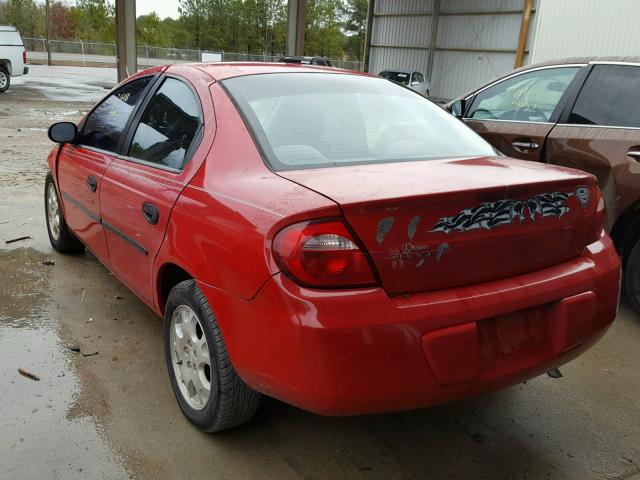 1B3ES26C64D589066 - 2004 DODGE NEON BASE RED photo 3