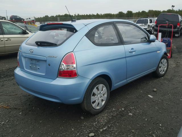 KMHCM3AC9BU195051 - 2011 HYUNDAI ACCENT GL BLUE photo 4