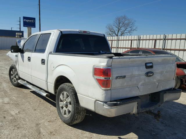 1FTEW1C88AFB55230 - 2010 FORD F150 SUPER WHITE photo 3