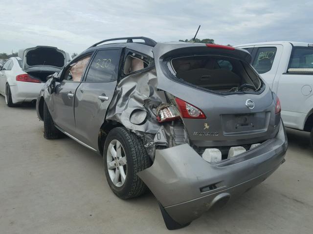 JN8AZ18U99W026523 - 2009 NISSAN MURANO S SILVER photo 3