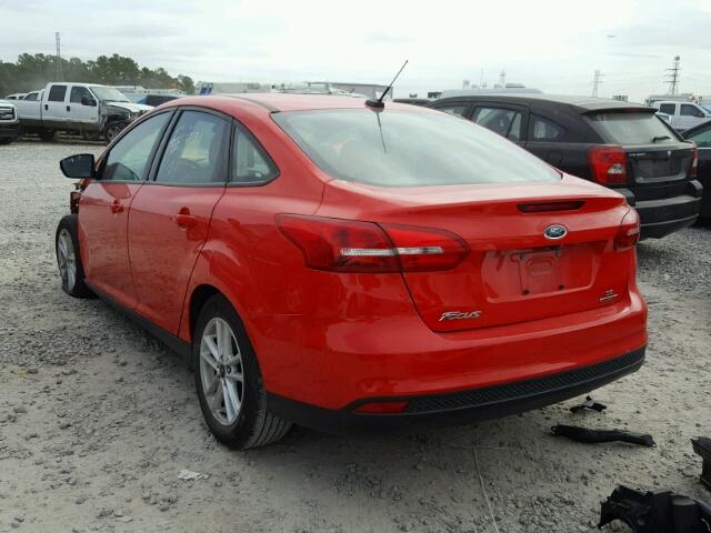 1FADP3F27GL337643 - 2016 FORD FOCUS SE RED photo 3