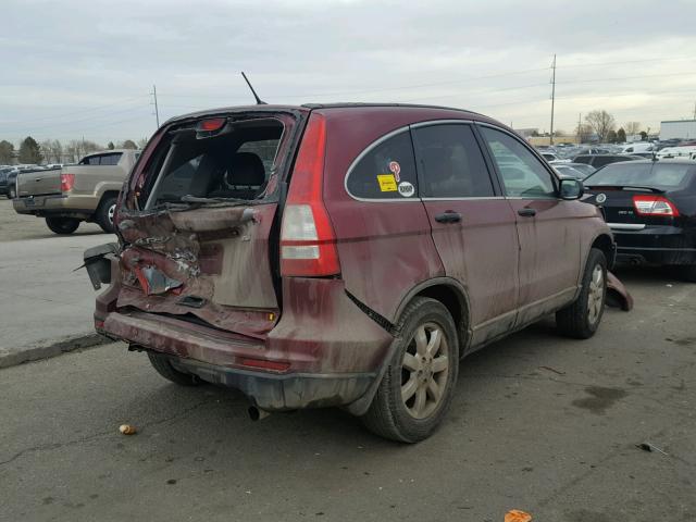 5J6RE4H44BL045607 - 2011 HONDA CR-V SE MAROON photo 4