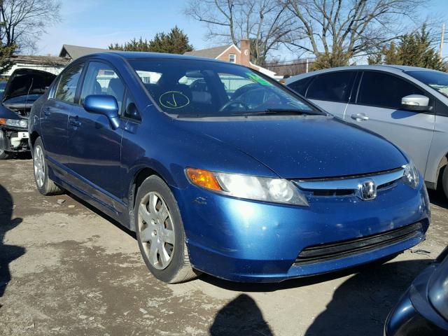 2HGFA16557H510612 - 2007 HONDA CIVIC LX BLUE photo 1