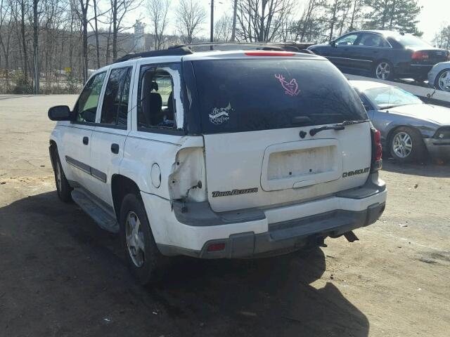 1GNDT13S322469397 - 2002 CHEVROLET TRAILBLAZE WHITE photo 3